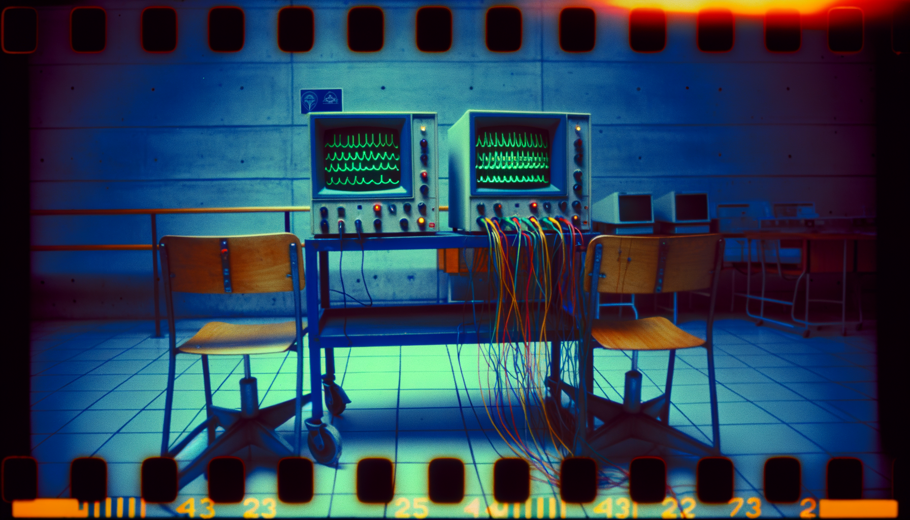 Portrait of Jacobo Grinberg at his UNAM laboratory